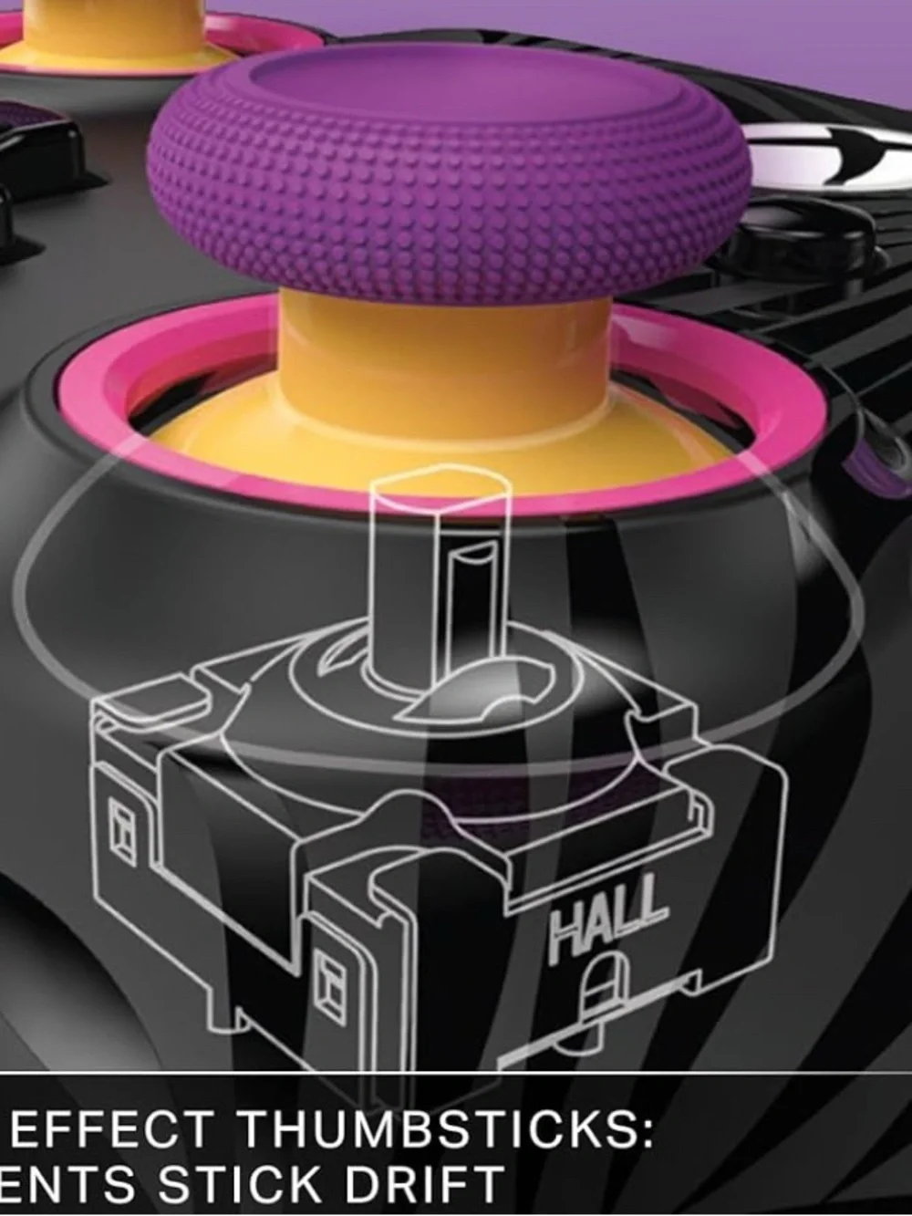 PowerA Advantage+ Wired Xbox Controller — Black with Purple & Pink Accents